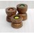 Onlinecraft Wooden Tealight Holder Set (Brown, Pack Of 3)