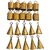 Onlinecraft Iron Cow Bell ( Gold ) 10Pc Cylender,10Pc Tringle Iron Cow Bell (Gold)