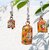Onlinecrafts Iron Bell Wall Hanging Iron, Wooden Decorative Bell (Orange, Pack Of 1)