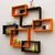Wooden Wall Shelf (Number Of Shelves - 6, Brown, Orange)