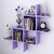 Wooden Wall Shelf (Number Of Shelves - 8, Purple)