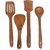 Onlinecraft Ch2806 Kitchen Tool Set (Brown, Cooking Spoon, Spatula, Ladle)