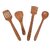 Onlinecraft Ch2806 Kitchen Tool Set (Brown, Cooking Spoon, Spatula, Ladle)