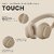 HAMMER Bash Max Over The Ear Wireless Bluetooth Headphones with Mic Touch Control Deep Bass Upto 18 Hours Playtime Bluetooth 5.3 Workout/Travel (Apricot)