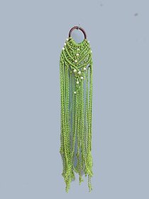 Onlinecraft Wall Hanging Attractive Macrame Wall Shelves For Home Decoration (Green)