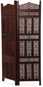 Onlinecraft Solid Wood Decorative Screen Partition (Free Standing, Finish Color - Brown, 2, Diy(Do-It-Yourself))