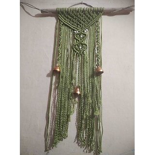 Onlinecraft Handmade Cotton Bedroom With 3 Bell (Green)