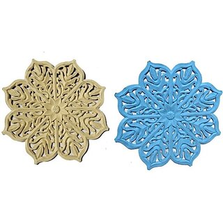 Onlinecrafts Wall Panel Pack Of 2 (Brown, Blue)