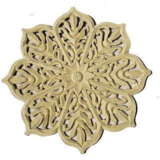 Onlinecrafts Wooden Wall Art (24 Inch X 24 Inch, Yellow)