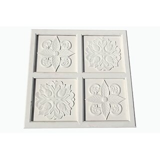 Onlinecrafts Wooden Wall Art (24 Inch X 24 Inch, White)