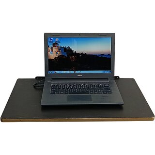 Onlinecraft Wood Portable Laptop Table (Finish Color - Black, Pre Assembled)