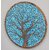 Mango Wood Carving Panel 24X24 Inch (Blue)