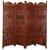 Onlinecraft Solid Wood Decorative Screen Partition (Floor Standing, Finish Color - Brown, 4, Pre-Assembled)