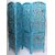 Onlinecraft Solid Wood Decorative Screen Partition (Free Standing, Finish Color - Blue, 4, Diy(Do-It-Yourself))