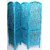 Onlinecraft Solid Wood Decorative Screen Partition (Free Standing, Finish Color - Blue, 4, Diy(Do-It-Yourself))