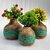 Onlinecraft Wooden Corner Table Decor Wooden Vase (6 Inch, Green)