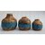 Onlinecraft Wooden Corner Table Decor Wooden Vase (6 Inch, Blue)