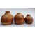 Onlinecraft Wooden Corner Table Decor Wooden Vase (6 Inch, Brown)