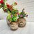 Onlinecraft Mango Wooden Flower Pot Set Of 3 Pc Big 6 ,Medium 5 , Small 4 Inch Height Wooden Vase (6 Inch, White, Brown)
