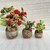 Onlinecraft Mango Wooden Flower Pot Set Of 3 Pc Big 6 ,Medium 5 , Small 4 Inch Height Wooden Vase (6 Inch, White, Brown)