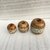Onlinecraft Mango Wooden Flower Pot Set Of 3 Pc Big 6 ,Medium 5 , Small 4 Inch Height Wooden Vase (6 Inch, White, Brown)