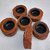 S3287 Wooden 1 - Cup Candle Holder Set (Brown, Pack Of 1)
