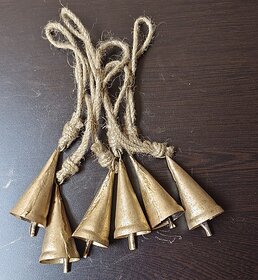 Onlinecraft Gold Cow Bell 6 Pcs 3 Inch Iron Cow Bell (Gold)