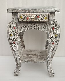 Onlinecrafts C3031 Birrli Stool Stool (White, Pre-Assembled)