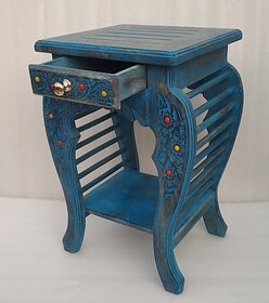 Onlinecrafts Ch 3028 Birrli Stool Stool (Blue, Pre-Assembled)