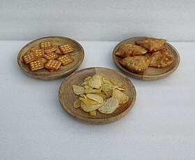 Onlinecraft Ch7211 Dinner Plate (Pack Of 3, Microwave Safe)