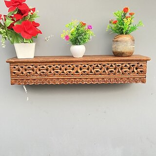 Wooden Wall Self ( H7710 ) Wooden Wall Shelf (Number Of Shelves - 1, Brown)