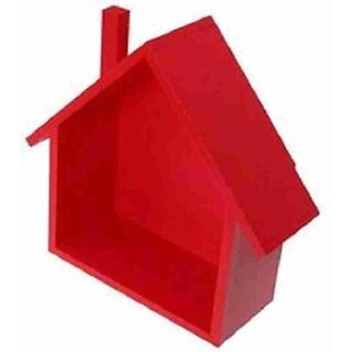 Wooden Wall Shelf (Number Of Shelves - 1, Red)