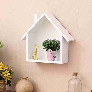Wooden Wall Shelf (Number Of Shelves - 1, White)