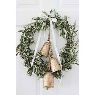 Onlinecraft C3138Cow Bell Iron Decorative Bell (Gold, Pack Of 1)