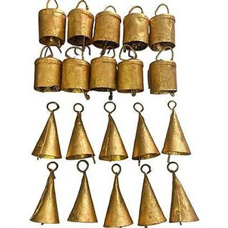 Onlinecraft C3139Cow Bell Iron Decorative Bell (Gold, Pack Of 1)