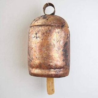 Onlinecraft C3134Cow Bell Iron Decorative Bell (Gold, Pack Of 1)