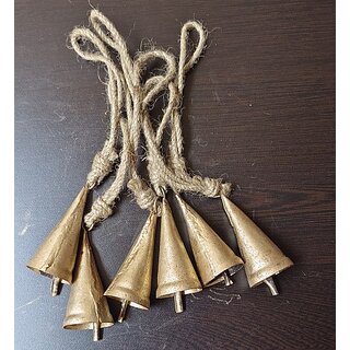 Onlinecraft Gold Cow Bell 6 Pcs 3 Inch Iron Cow Bell (Gold)