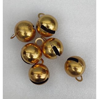 Onlinecraft Ch6304 Cow Bell Iron Decorative Bell (Gold, Pack Of 1)