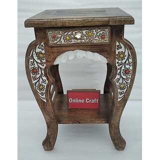 Onlinecrafts C3029 Birrli Stool Stool (White, Pre-Assembled)