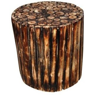 Onlinecrafts Wooden Stool Stool (Brown, Ready)