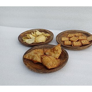 Onlinecraft C7210 Dinner Plate (Pack Of 3, Microwave Safe)