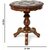 Onlinecrafts Wooden Table Pillar Wali Sheesom Stool (Brown, Ready)