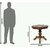 Onlinecrafts Wooden Table Pillar Wali Sheesom Stool (Brown, Ready)
