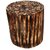 Onlinecrafts Wooden Stool Stool (Brown, Ready)