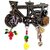 Onlinecrafts Decorative Wooden Wall Key Holder Bike Wala Wood Key Holder (5 Hooks, Brown)