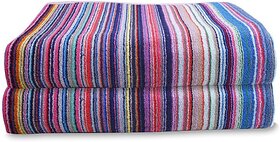 Ambra Linens Terry Cotton 500 GSM Beach, Bath Towel Set (Pack of 2)']