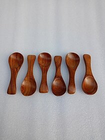 Onlinecraft Ch2804 Wooden Table Spoon Set (Pack Of 6)