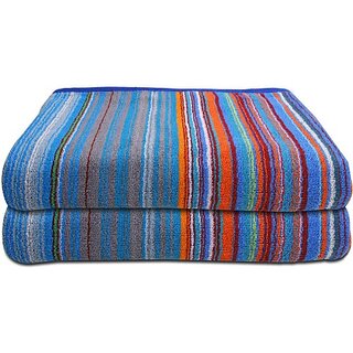 Ambra Linens Terry Cotton 500 GSM Beach, Bath Towel Set (Pack of 2)']