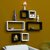 Onlinecraft Ch 622 Wooden Wall 6 Ka Set ( Black , White) Wooden Wall Shelf (Number Of Shelves - 6, Black, White)