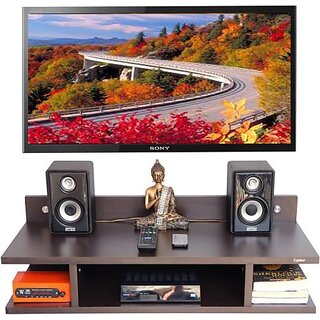 Onlinecrafts Wooden Wall Shelf (Brown ) 20 8 Ka Fatta Wooden Wall Shelf (Number Of Shelves - 3, Brown)